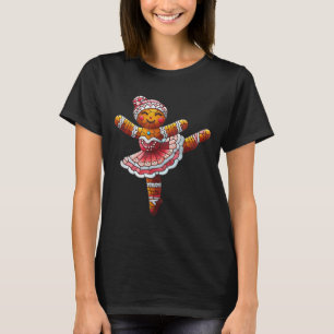 Ballet Dancer Gingerbread Christmas Dance Teacher T-Shirt