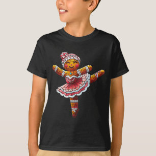Ballet Dancer Gingerbread Christmas Dance Teacher T-Shirt
