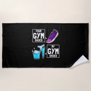 Ballet Dancer Gym Shoes Beach Towel