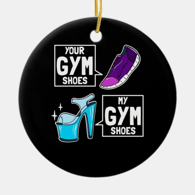 Ballet Dancer Gym Shoes Ceramic Tree Decoration (Front)