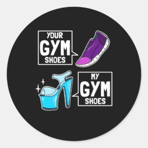 Ballet Dancer Gym Shoes Classic Round Sticker
