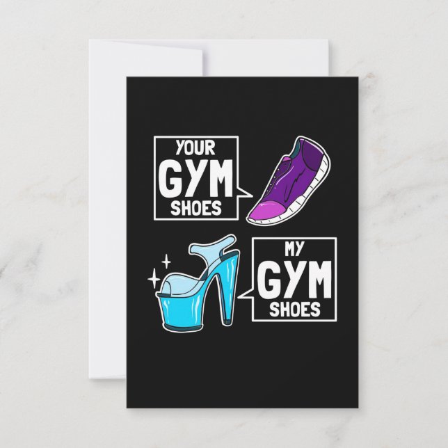 Ballet Dancer Gym Shoes RSVP Card (Front)