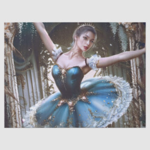 Ballet Dancer in a Blue Tutu Birthday Gift Wrap Tissue Paper