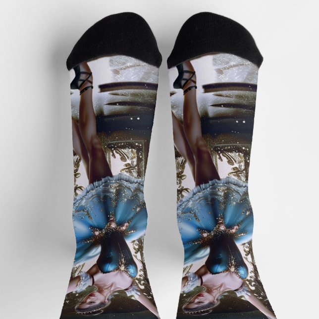 Ballet Dancer in a Blue Tutu Socks (Top)