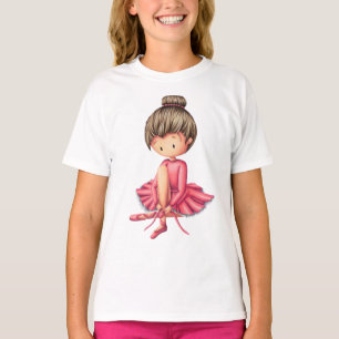 Ballet Dancer in Pink Dress Getting Ready t-shirt