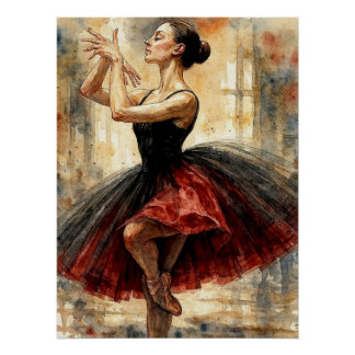 Ballet Dancer in Tutu,  Poster