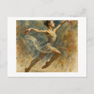 Ballet Dancer Leaping,  Postcard