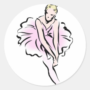 Ballet Dancer Merchandise Classic Round Sticker