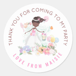 Ballet Dancer Name Thank You For Coming to Party Classic Round Sticker