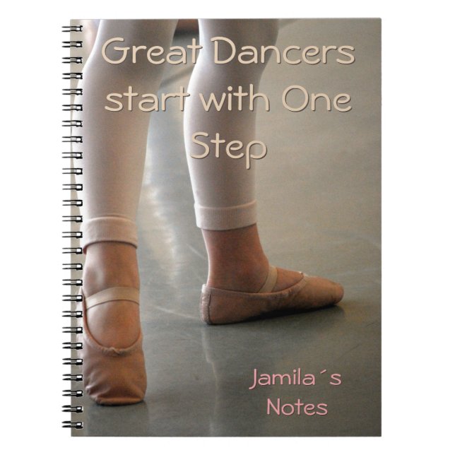 BALLET DANCER NOTEBOOK. PERSONAL GREAT DANCERS NOTEBOOK (Front)
