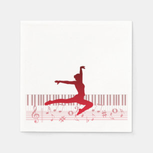Ballet dancer on a keyboard napkin