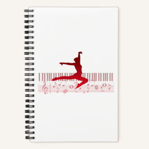 Ballet dancer on a keyboard notebook