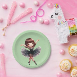 Ballet Dancer Paper Plate