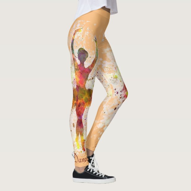 Ballet Dancer Personalise Ballerina Leggings (Right)