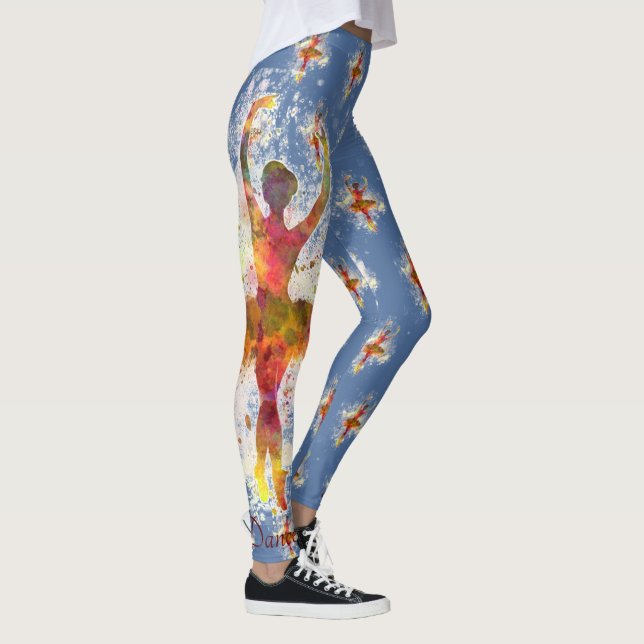 Ballet Dancer Personalise Ballerina Leggings (Right)