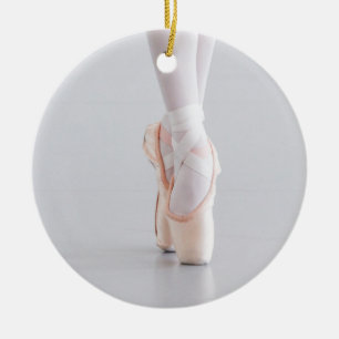 Ballet Dancer Pointe Shoes Pink Slippers Ceramic Tree Decoration