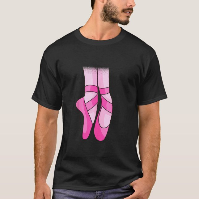 Ballet Dancer Pointe Toe Shoe  For Ballerina Girls T-Shirt (Front)
