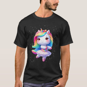 Ballet Dancer Rainbow Unicorn Girl Lover T-Shirt