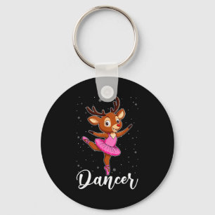 Ballet Dancer Reindeer Ballerinas Christmas Pjs Wo Key Ring