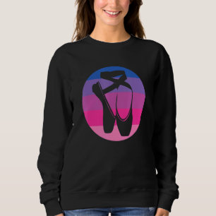 Ballet Dancer Retro Pink Purple Ballet Slippers Sweatshirt