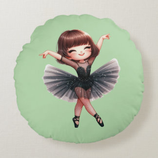 Ballet Dancer Round Cushion