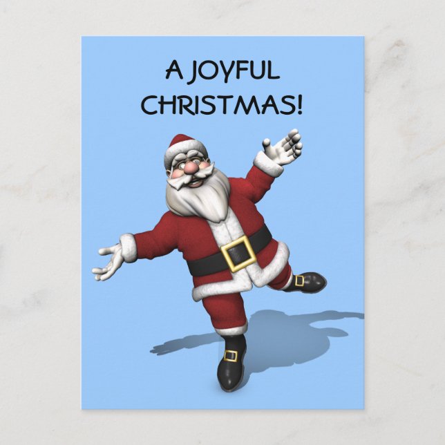 Ballet Dancer Santa Claus Holiday Postcard (Front)