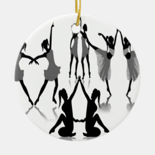 Ballet dancer set design ceramic tree decoration
