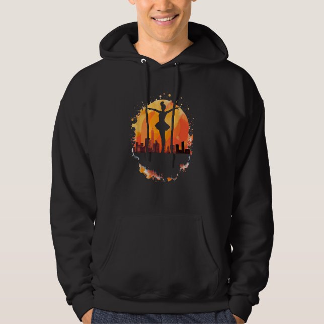 Ballet Dancer Silhouette Ballerina Dancing Women G Hoodie (Front)