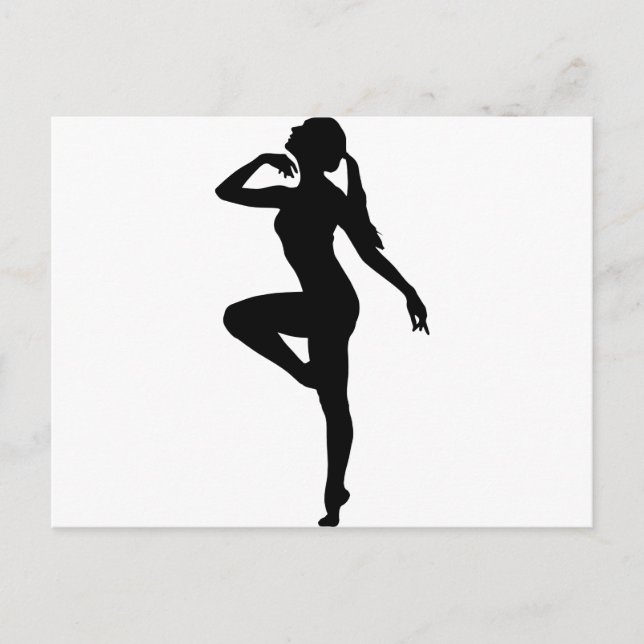 Ballet Dancer Silhouette Postcard (Front)