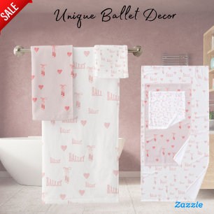 Ballet Dancer Slipper Sweet16 Grandaughter Girl's Bath Towel Set