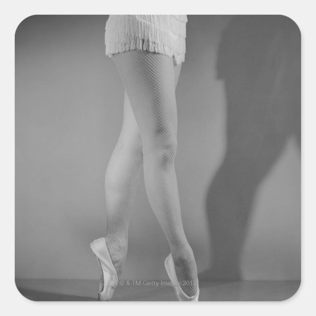 Ballet Dancer Square Sticker (Front)