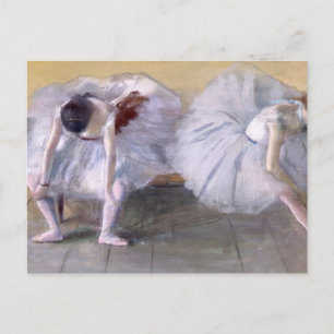Ballet Dancer stretching Edgar Degas Postcard