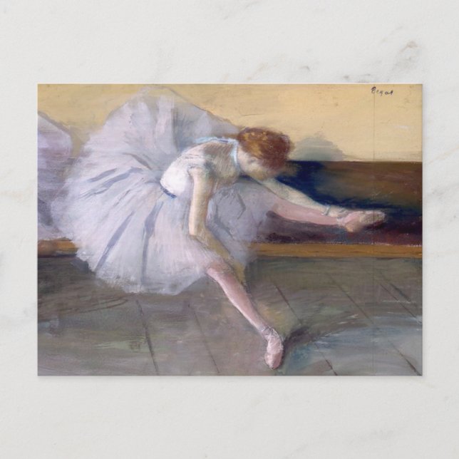 Ballet Dancer stretching Edgar Degas Postcard (Front)