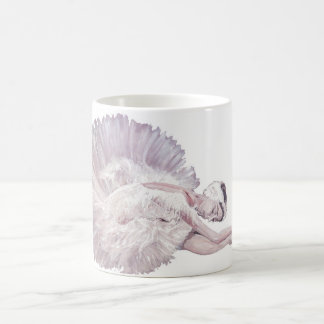 Ballet dancer swan painting coffee mug