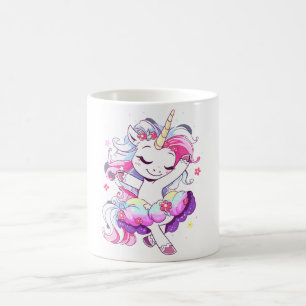 Ballet Dancer Unicorn Girls Rainbow Ballerin Colou Coffee Mug