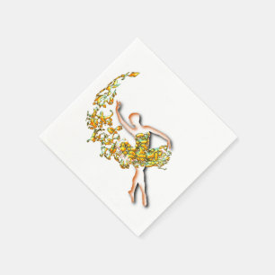 Ballet Dancer Woman Napkins