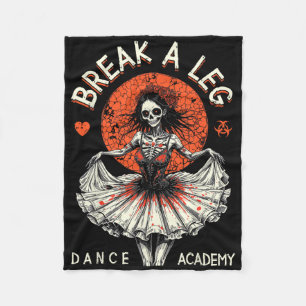 Ballet Dancer Zombie Ballerina Dance Academy Funny Fleece Blanket