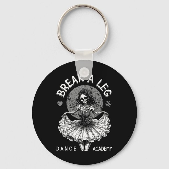 Ballet Dancer Zombie Ballerina Dance Academy Funny Key Ring (Front)