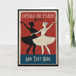 Ballet Dancers, add text Holiday Card