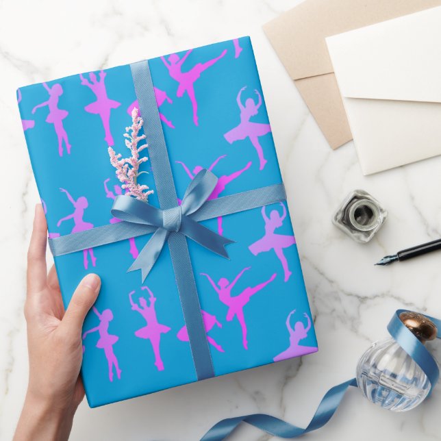 Ballet Dancers Ballerina Patterned Wrapping Paper (Gifting)