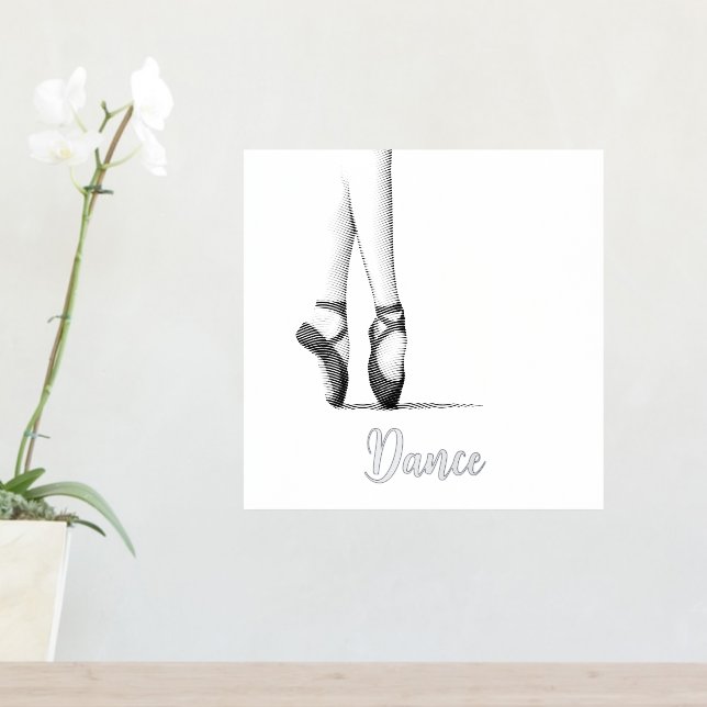 Ballet Dancer's Graceful Legs en Pointe - custom Foil Prints (In Situ (Entry Table))