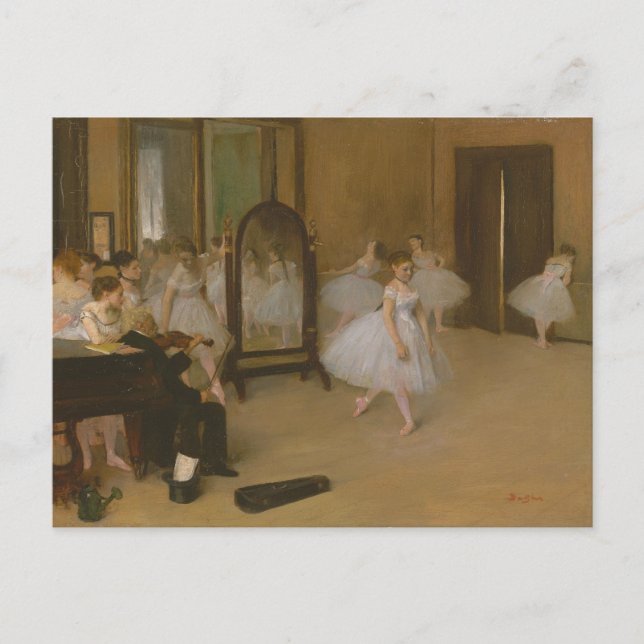 Ballet Dancers in dance class Edgar Degas Postcard (Front)