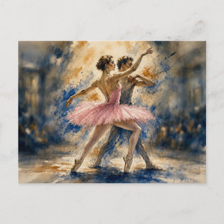Ballet Dancers in Motion, Postcard