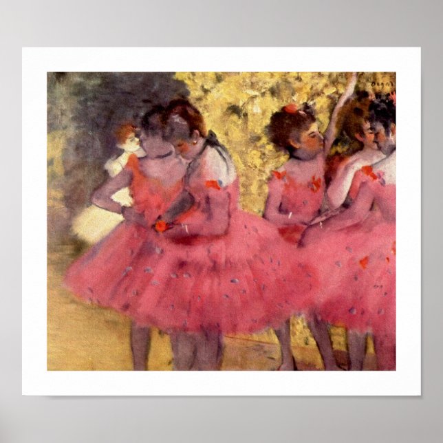 Ballet Dancers in Pink by Edgar Degas Poster (Front)