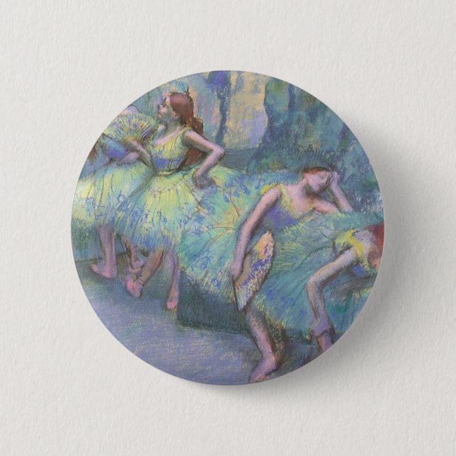 Ballet Dancers in the Wings by Edgar Degas 6 Cm Round Badge (Front)
