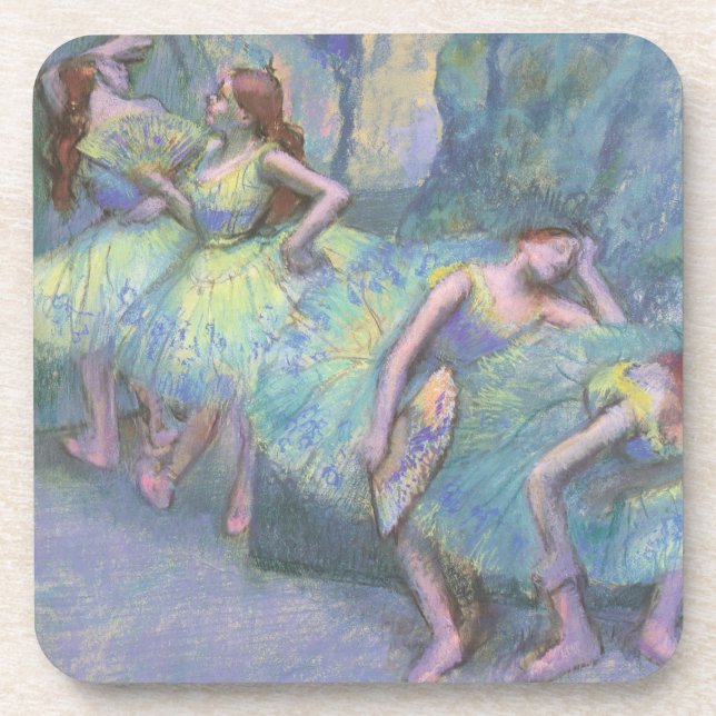 Ballet Dancers in the Wings by Edgar Degas Coaster (Front)