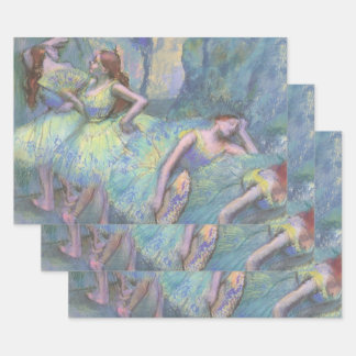 Ballet Dancers in the Wings by Edgar Degas Wrapping Paper Sheet