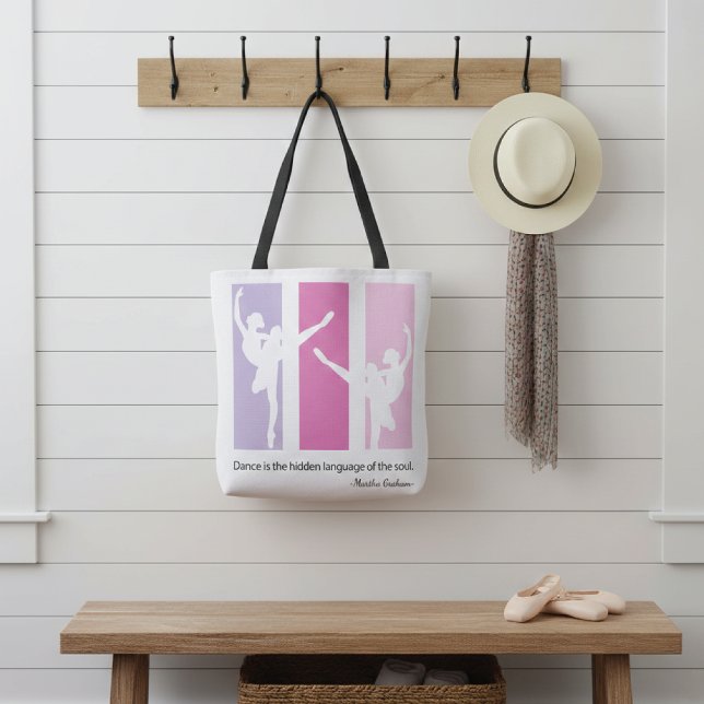 Ballet Dancers Martha Graham Quote Tote Bag (Creator Uploaded)