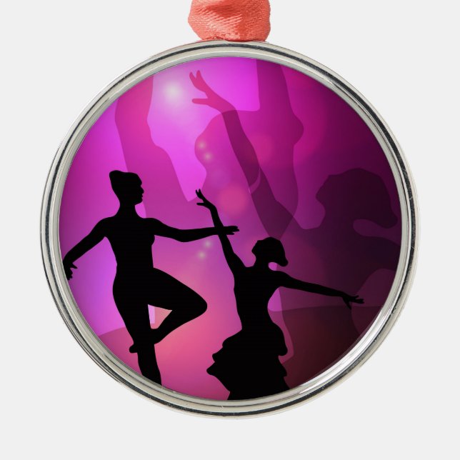 Ballet Dancers Metal Tree Decoration (Front)