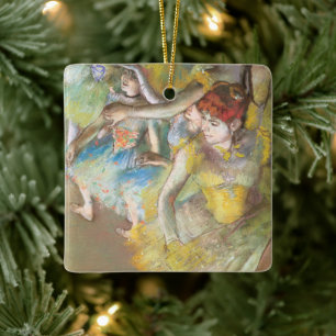 Ballet Dancers on the Stage by Edgar Degas Ceramic Ornament